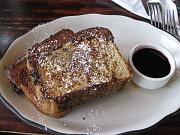  Whole Wheat (thick cut) French toast  strawberry peach jam